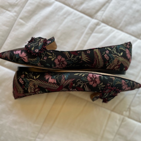 SAM EDELMAN Rochester Black Multicolour Majestic Bird Jacquard Loafer Size 7.5 - Picture 7 of 15